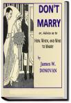 Don't Marry | James Donovan