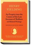 An Enquiry into the Causes of the Increase of Robbers | Henry Fielding
