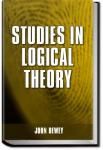 Studies in Logical Theory | John Dewey