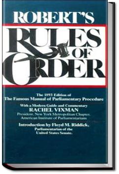 Robert's Rules of Order | Henry M. Robert